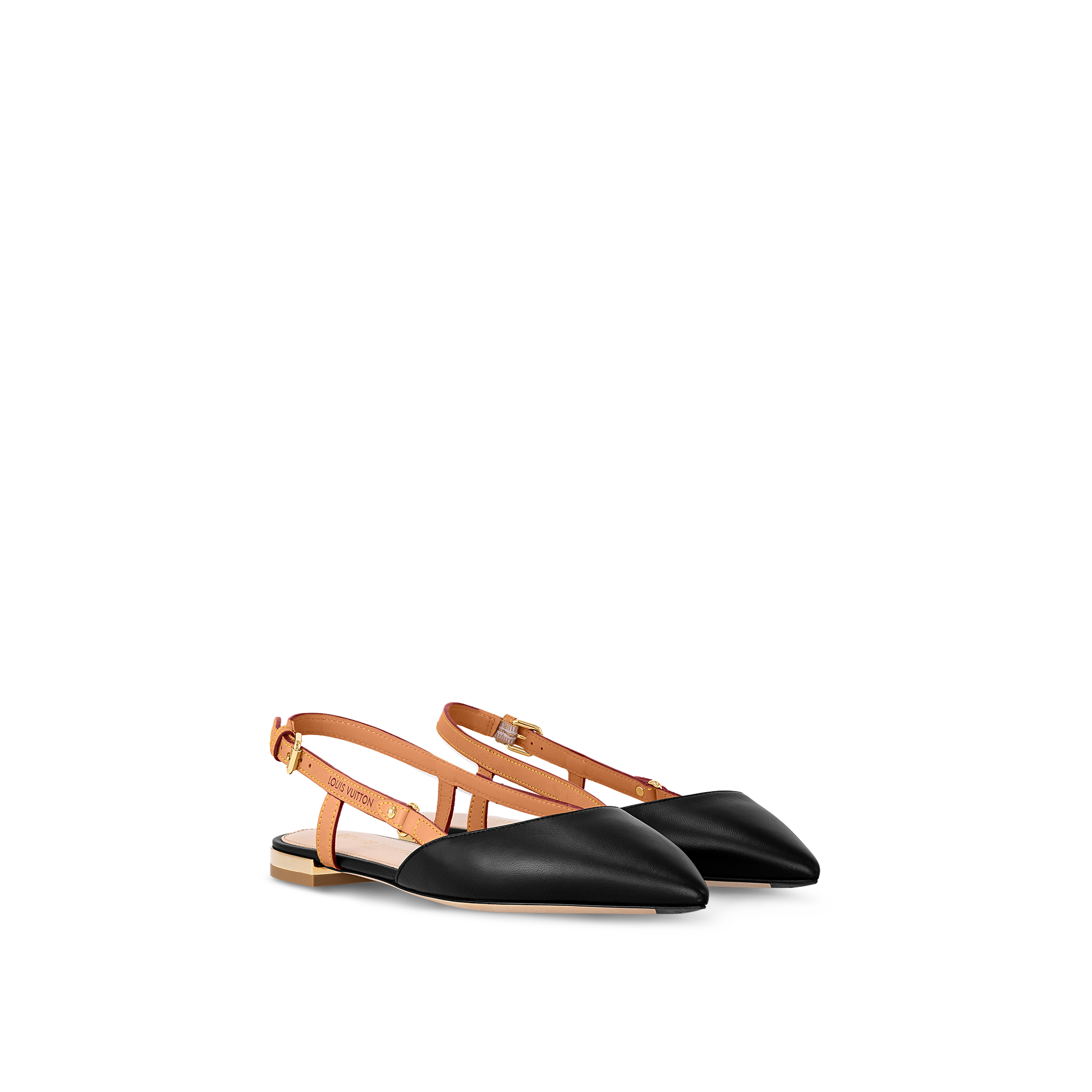 Blossom Slingback Flat Ballerinas Luxury Black LOUIS VUITTON